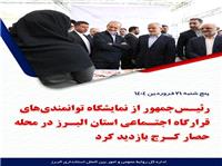 حضور رئيس جمهور در استان البرز
