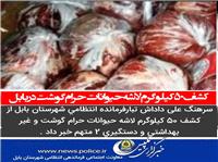 کشف 50 کيلوگرم لاشه حيوانات حرام گوشت در بابل