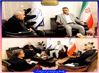 ملاقات دبير اجرايي خانه کارگر مازندران و رئيس اداره کار قائم‌شهر با سرپرست فرمانداري