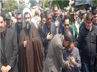پيکر مطهر شهيد تازه تفحص شده غلامحسين دماوندي در بهشهر و گلوگاه تشييع شد