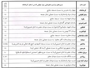 رييس شوراي هماهنگي تبليغات اسلامي استان کرمانشاه:راهپيمايي روز جهاني قدس در 50 نقطه کرمانشاه برگزار مي‌شود