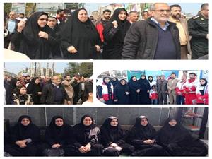 حضور رئيس اداره فرهنگ وارشاد اسلامي شهرستان سواد کوه شمالي در راهپيمايي روز جهاني قدس