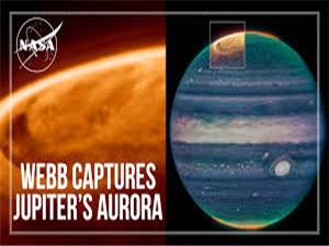 Bright auroras on Jupiter are captured by Webb Space Telescope