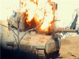 انهدام تانک اسرائيلي توسط رزمندگان القسام
