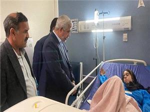 عیادت نماینده جیرفت و عنبرآباد از مصدومان حادثه واژگونی اتوبوس در کرمان
