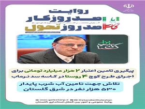 خلاصه اي از عملکرد صد روز نخست دکتر طهماسبي استاندار گلستان