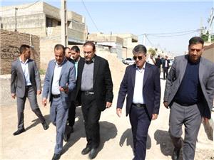 بازديد ميداني مديرکل امور شهري استانداري از نقاط بحراني هويزه