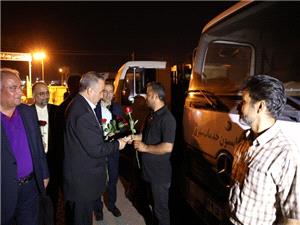 حضور سرزده استاندار خراسان جنوبي در جمع پاکبانان و نيروهاي خدمات شهري