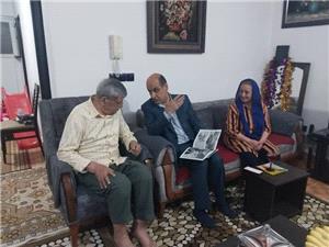 عيادت استاندار از شاعر و نويسنده برجسته گيلاني