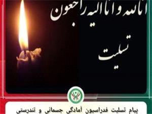 پيام تسليت فدراسيون آمادگي جسماني و تندرستي در پي شهادت بانوي مربي پيلاتس به همراه خانواده‌اش