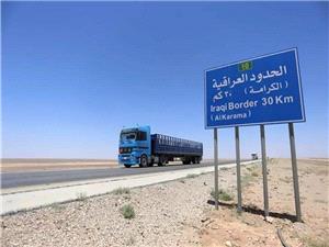 دخول أول شاحنه سوريه إلى العراق عبر منفذ القائم الحدودي
